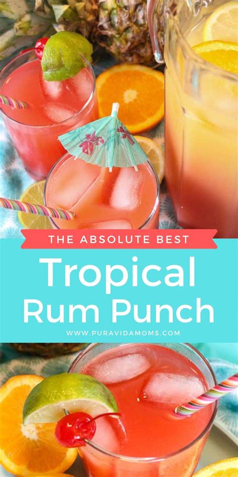 5 Minute Easy Tropical Rum Punch Recipe Party Time
