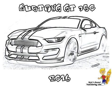 adult pages ford mustang coloring pages