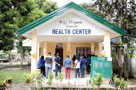 barangay health center  barangay efigenio inaugurated cong dr