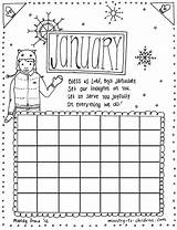 January Coloring Calendar Kids Pages Pdf Bible Print Children Ministry Easy Lessons Christian Worksheet Calander Sunday Activities School Advanced Users sketch template