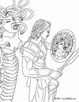 Medusa Perseus Mythologie Greek Mitologia Colorir Perseo Mito Grecque Olimpicos Perseu Deuses Myth Coloriage Persée Mythological Desenhos Creatures Méduse Persee sketch template