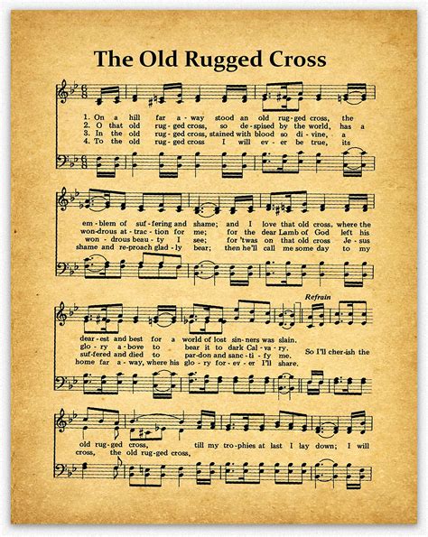 buy   rugged cross hymn print  rugged cross hymnal prints hymn