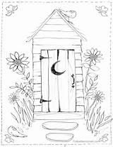Outhouse Coloring Pages Drawing Cross Primitive Colouring Choose Board Getdrawings Sheets Bathroom Painting sketch template