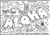 Coloring Pages Hawaii Aloha Luau Graffiti Hawaiian Cool Printable Multicultural Sheets Color Kids Dover Teenagers Tropical Colouring Clipart Getdrawings Print sketch template