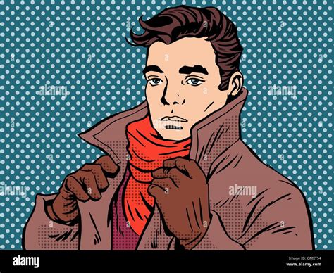 Romantic Young Man Cold Weather Stock Vector Image And Art Alamy