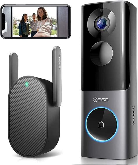 360 x3 radar sensor video doorbell with chime ultrahd 5mp 180 day