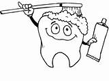 Coloring Teeth Dental Pages Tooth Brushing Printable Hygiene Toothbrush Drawing Health Color Preschool Dentist Brush Kids Sheets Vampire Line Cartoon sketch template