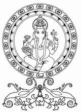 Ganesh Coloring Pages Ganesha God Adult Drawing India Adults Coloriage Kids Wisdom Bollywood Elephant Head Color Mandala Sur Print Representing sketch template