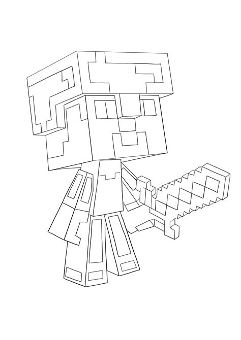 minecraft armour coloring pages
