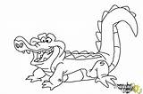 Tock Tick Pages Coloring Croc Crocodile Draw Disney sketch template