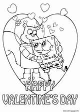Valentines Coloring Valentine Spongebob Pages Happy Disney Sandy Sheets Kids Printable Cdde Print Color Princess Mickey Colouring Mouse Bob Frozen sketch template