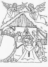 Coloring Pages Christmas Bible Story Kids Jesus Kleurplaten Fun Nativity Bijbel Kerstverhaal Kleurplaat Sheets Kerst Scene Manger Birth Baby Drawing sketch template
