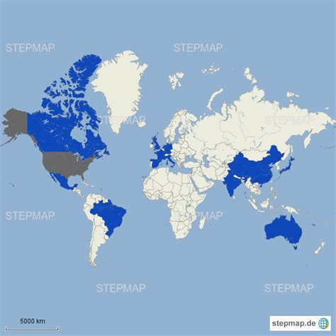 stepmap amazon weltweit landkarte fuer deutschland