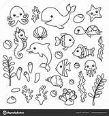 Corals Underwater Colouring Colorin sketch template