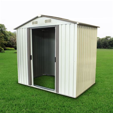 xft outdoor garden storage shed utility backyard lawn steel tools shelter walmartcom