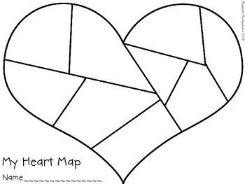 heart map writing activity  elisabeth montgomery tpt