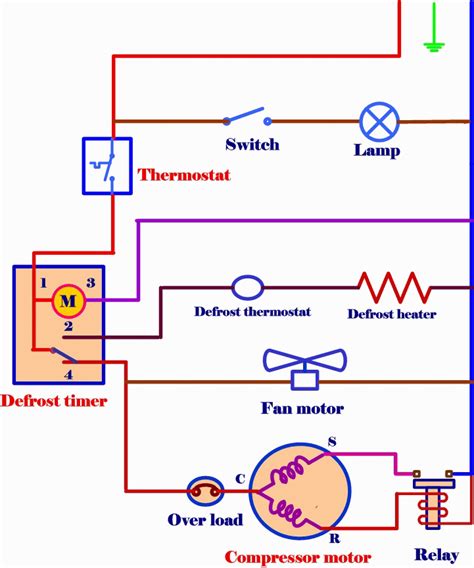 refrigerator defrost timer wiring diagrams