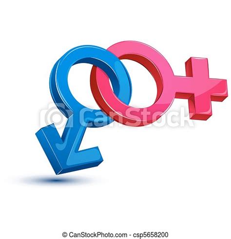 Vector Clipart Of Male Female Sex Symbol Illustration Of