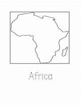 Continent Coloring Pages Africa Outline Choose Board Simple Map Continents Worksheets sketch template