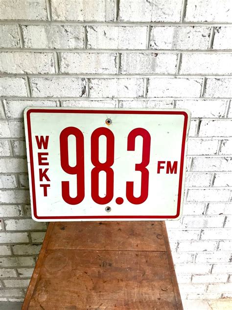 vintage radio station sign  fm radio station sign etsy