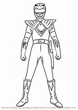 Ranger Rangers Colorir Tutorials Drawingtutorials101 Mighty Morphin Verde Dino Spd Mewarnai Orasnap Samurai sketch template