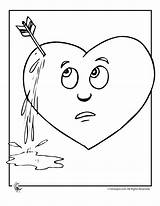 Heart Broken Cartoon Coloring sketch template