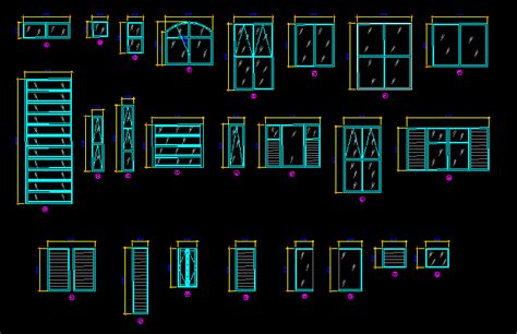 window elevations  autocad cad library