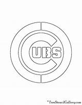 Cubs Chicago Coloring Pages Logo Drawing Chicgo Mlb Stencil Getdrawings sketch template