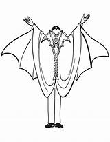 Vampire Coloring Pages Dracula Count Color Print Halloween Printable Kids sketch template