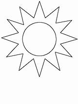 Coloring Sun Shapes Simple Pages Easily Print sketch template