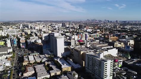 cityscape view  north hollywood  downtown los angeles