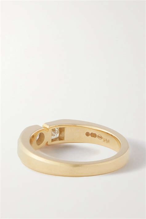 wwake dyad  karat gold recycled diamond ring net  porter