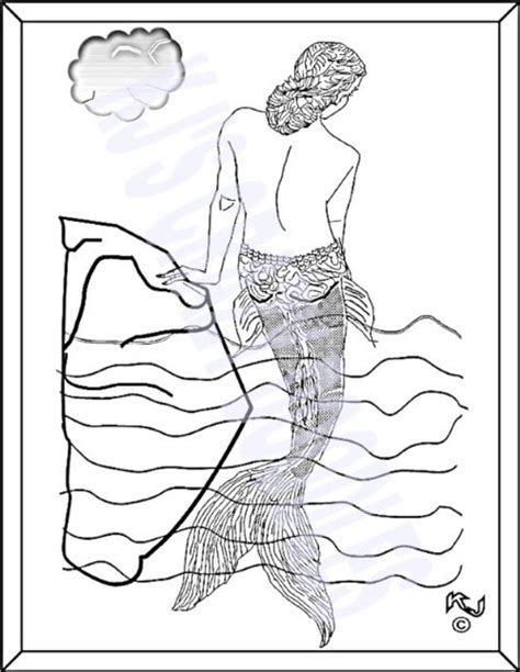 mermaid pin  vargas style glamorous mermaid  kjscrazydoodles