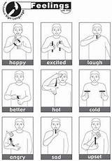 Language Sign Feelings Signs Chart Asl Sheet Baby Words Phrases Printable Alphabet Makaton Nzsl Emotions Containing Essential American Lessons Learn sketch template