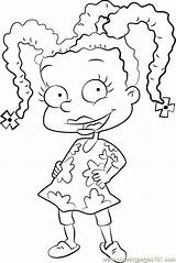 Coloring Pages Rugrats Cartoon Drawings Easy Cute Susie Carmichael Family Kids Printable Books Choose Board sketch template