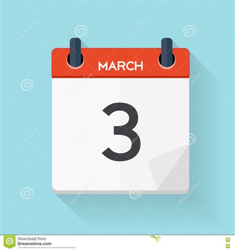 maart kalender vlak dagelijks pictogram vectorillustratieembleem vector illustratie