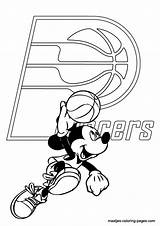 Coloring Pages Indiana Pacers Nba Mickey Mouse Print Browser Window sketch template