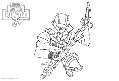 characters  fortnite coloring pages black  white