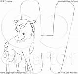 Horse Outlined Coloring Illustration Royalty Clipart Vector Bnp Studio Regarding Notes sketch template