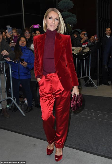 Celine Dion Suits Up In Red For Fallon In Nyc After Admitting Shes
