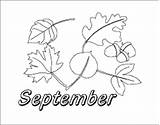 Coloring September Month Printable Pages Bubble Letters Months Year sketch template