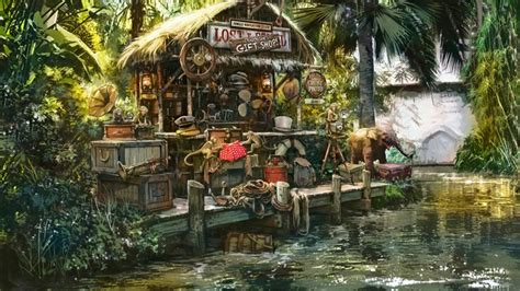 disney releases concept art   jungle cruise scene