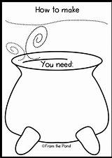 Wombat Procedural Cauldron Kuchnia Wiedźmy Porady Rysowania Temat Preschool Frompond Procedure sketch template