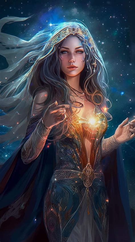 Moon Goddess Art Star Goddess Dream Fantasy Fantasy Dress Female