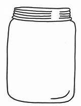 Jar Mason Clipart Empty Jars Cookie Glass Clip Outline Drawing Coloring Template Printable Cliparts Stamps Pages Line Digital Library Wonderstrange sketch template