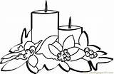 Christmas Coloring Pages Candles Celebrations Coloringpages101 sketch template