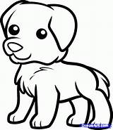 Dog Drawing Coloring Pages Puppy Cute Animals Draw Easy Kids Drawings Retriever Golden Dogs Clipart Step Printable Print Animal Sketches sketch template