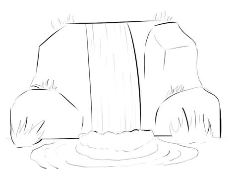 waterfall coloring page coloringpagezcom