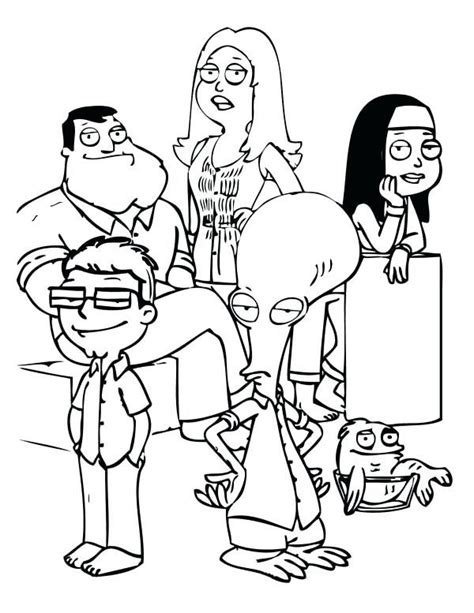 american dad coloring pages