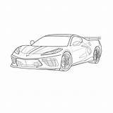 Corvette Chevrolet Drawings Tracing Bugatti Spongebob Laferrari Preferida Visualizar Selecciona Resolución Fácilmente Descargar sketch template